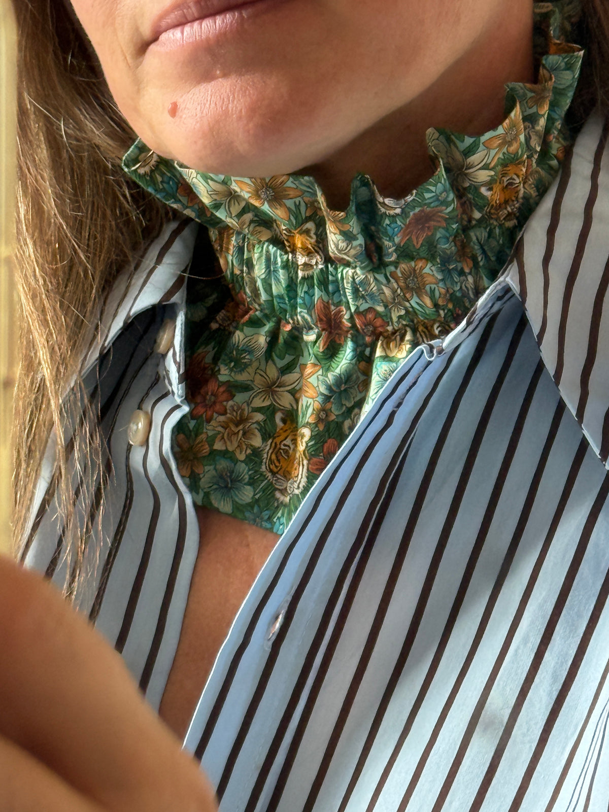 Le Col Amovible en Liberty Scotty's cayenne– Ma Prune Céleste