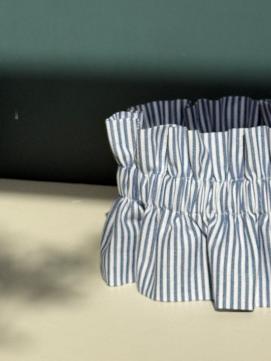 Col rayé bleu gris