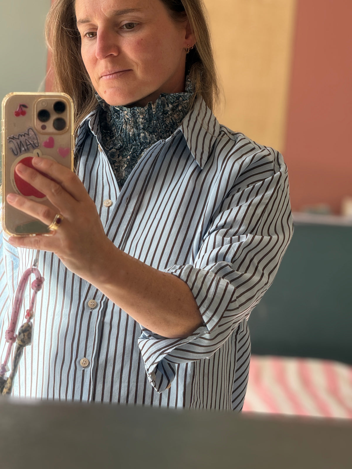 Le Col Amovible en Liberty Scotty's indigo – Ma Prune Céleste