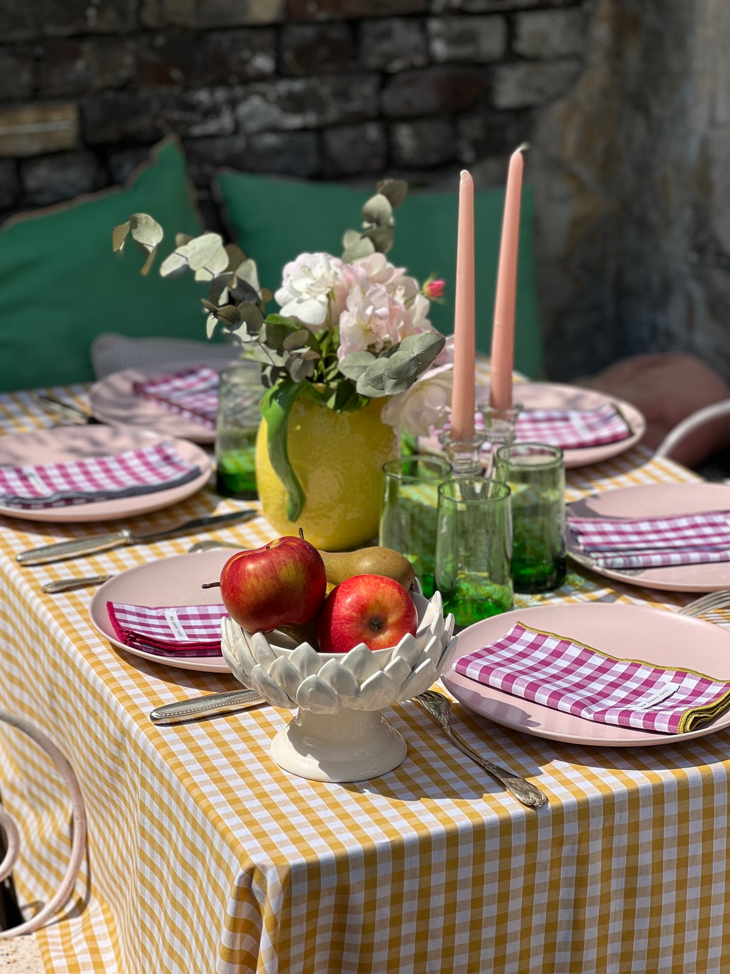 Nappe vichy Moutarde