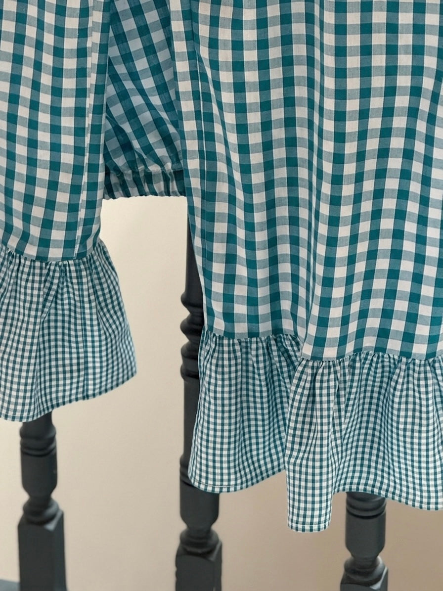 Pantalon vichy à volants
