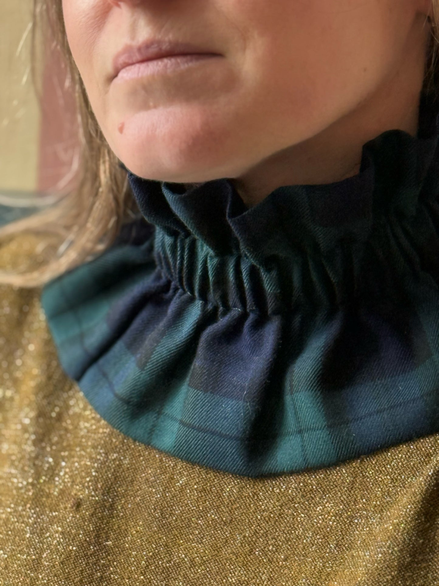 Col Tartan Bleu et vert