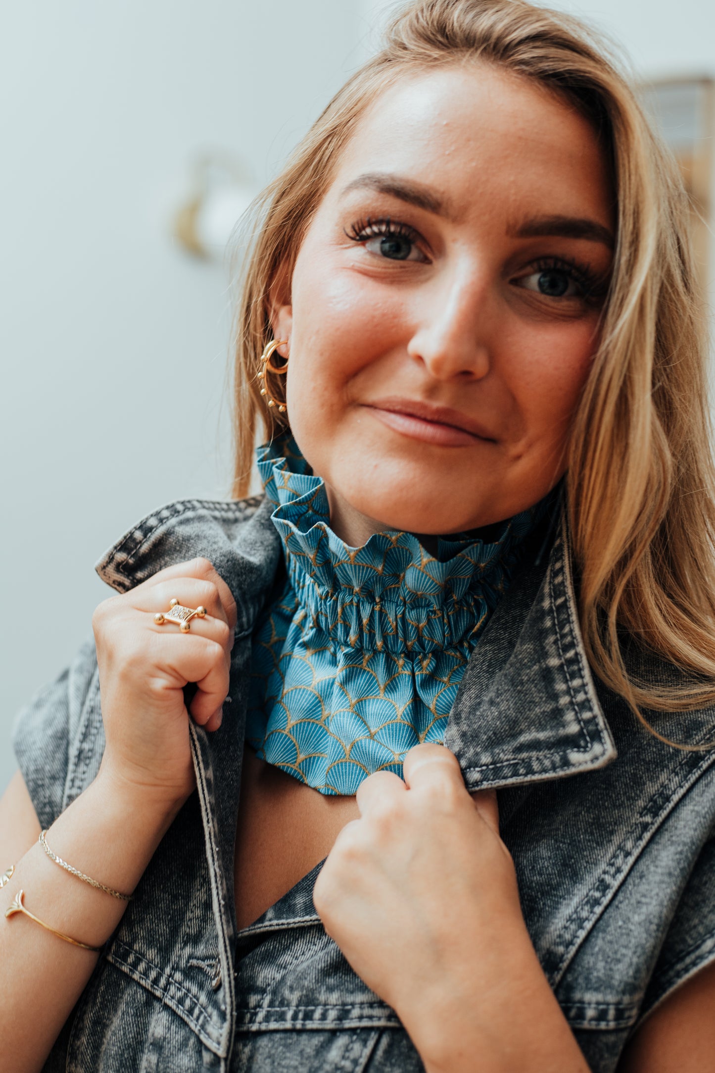 Col Camille de Soos X Ma Prune Céleste - Bleu