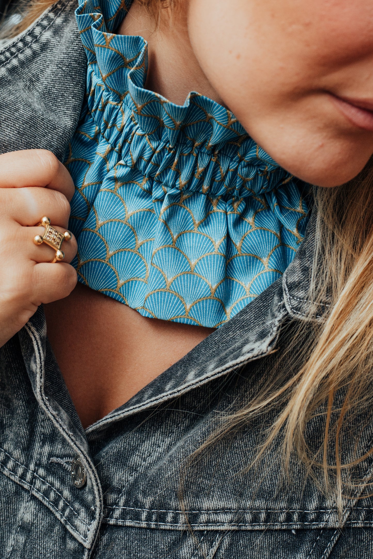 Col Camille de Soos X Ma Prune Céleste - Bleu