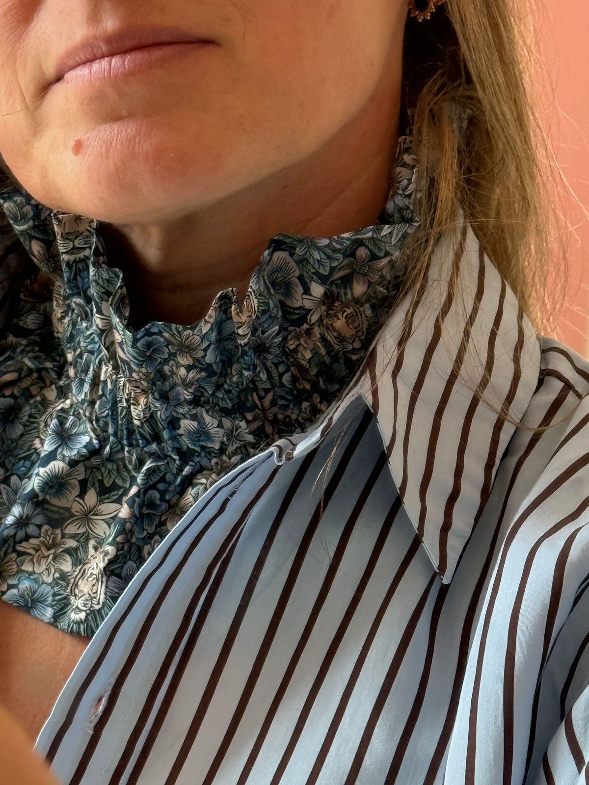 Le Col Amovible en Liberty Scotty's indigo – Ma Prune Céleste