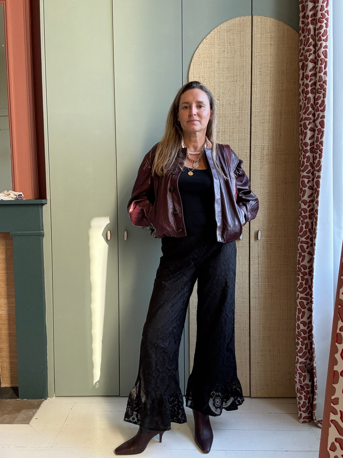 Pantalon Jeu de dentelle noir