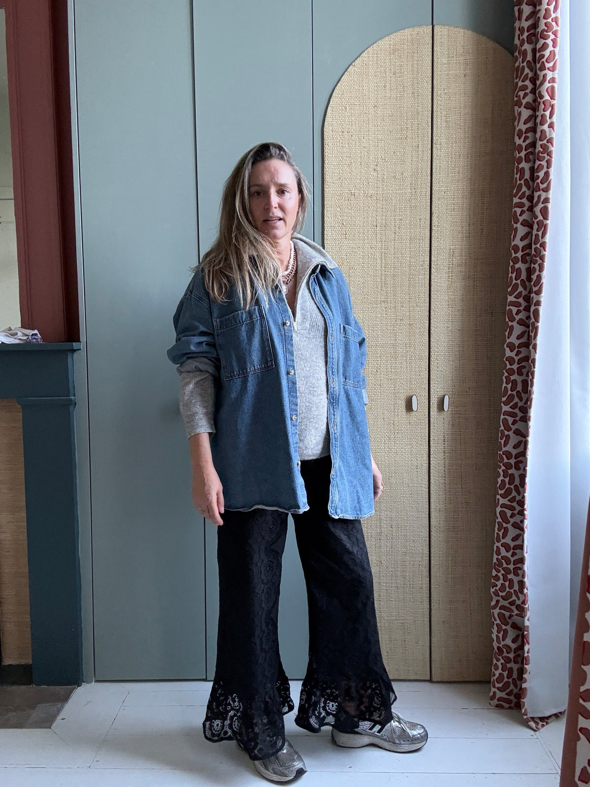 Pantalon Jeu de dentelle noir