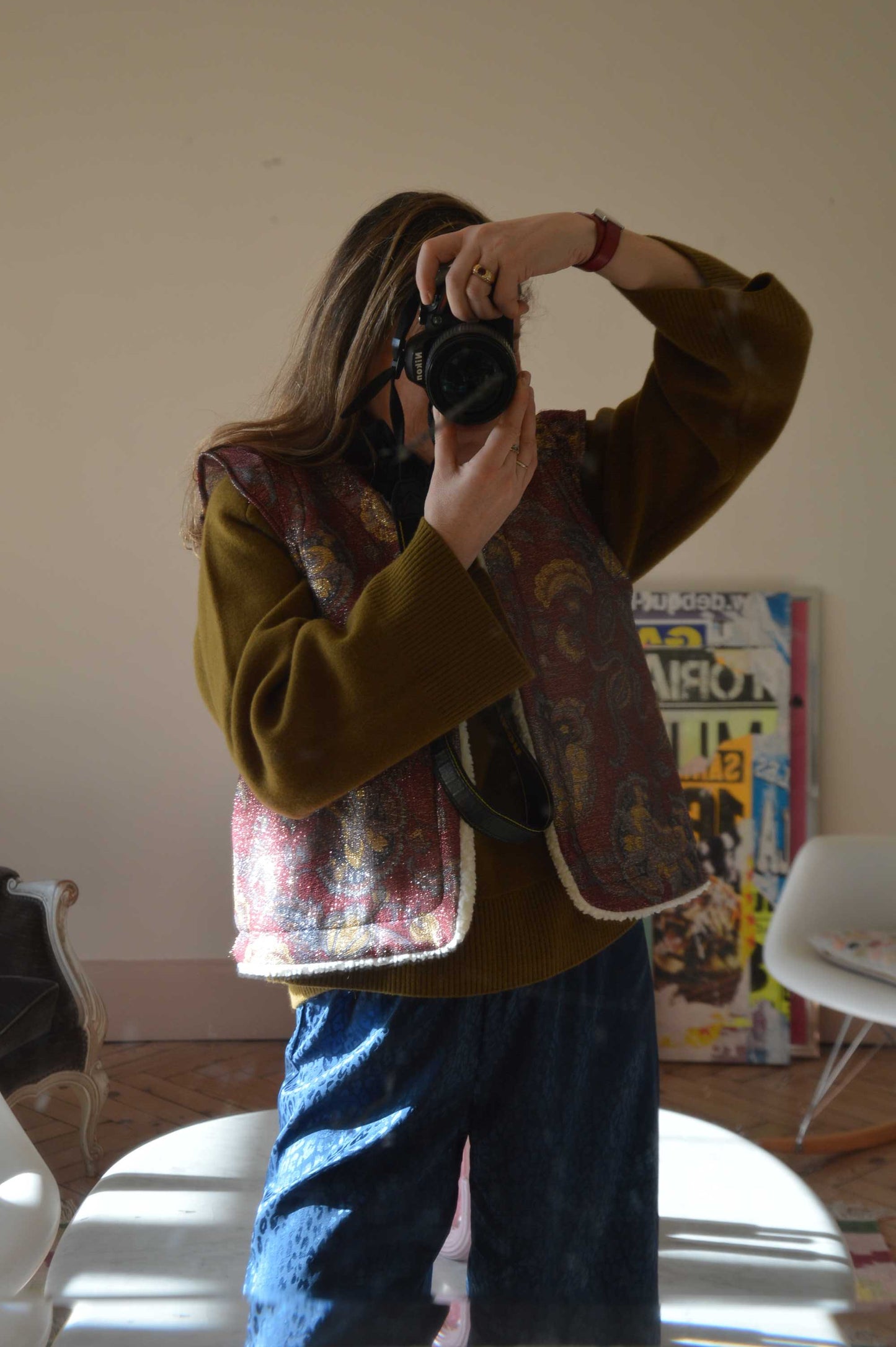 Gilet Glitter Bordeaux