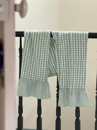 Pantalon vichy à volants