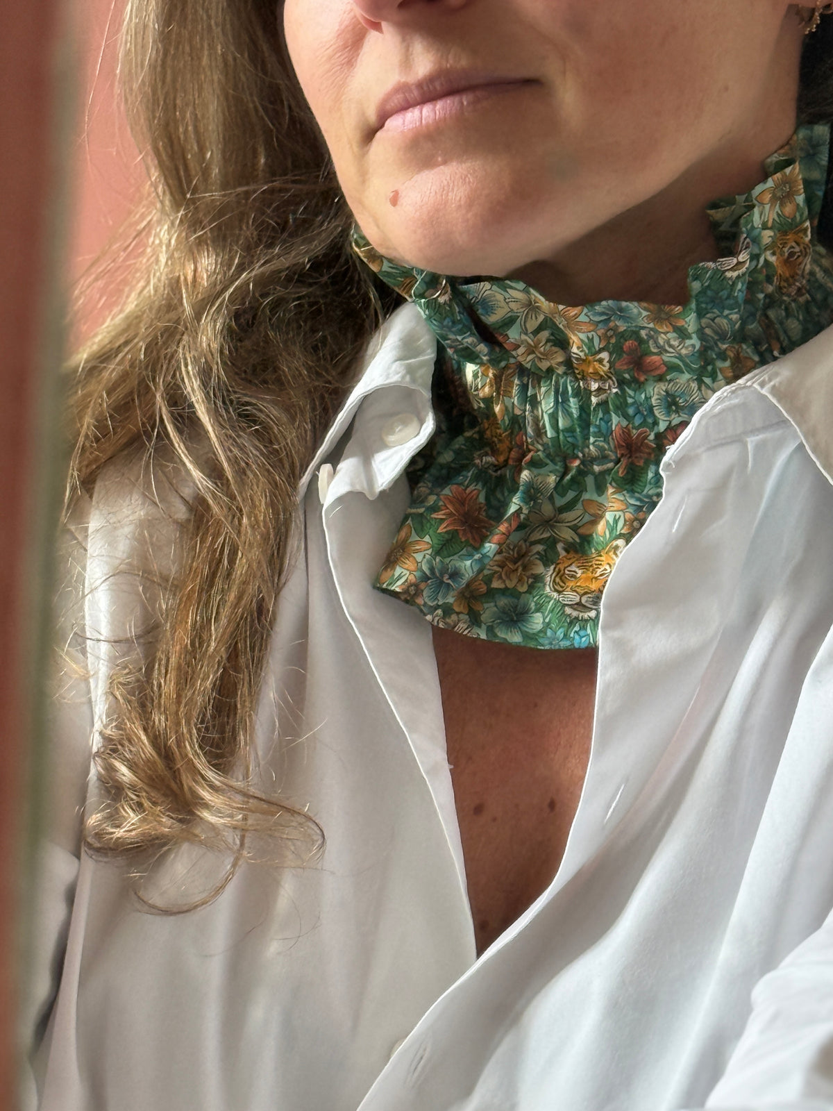 Le Col Amovible en Liberty Scotty's cayenne– Ma Prune Céleste